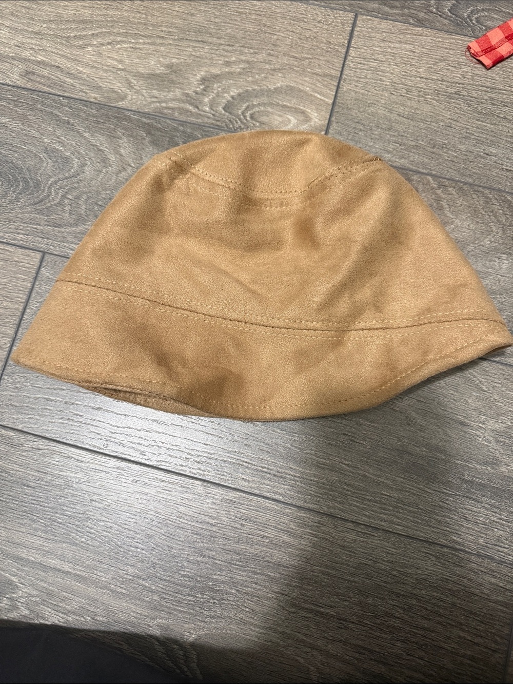 Camel Suede-Style Bucket Hat